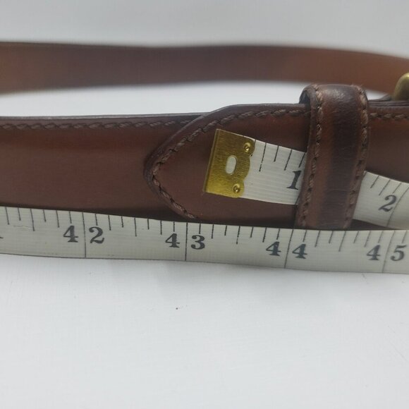 Cole Haan Leather Belt Genuine Leather Brass Buckle 40/100 Made in USA - Picture 10 of 16